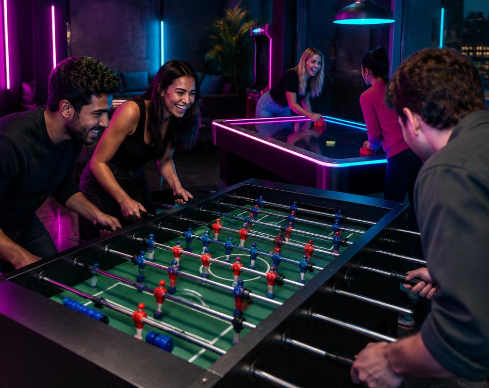 Foosball + Air hockey at Adrenaline Constantine